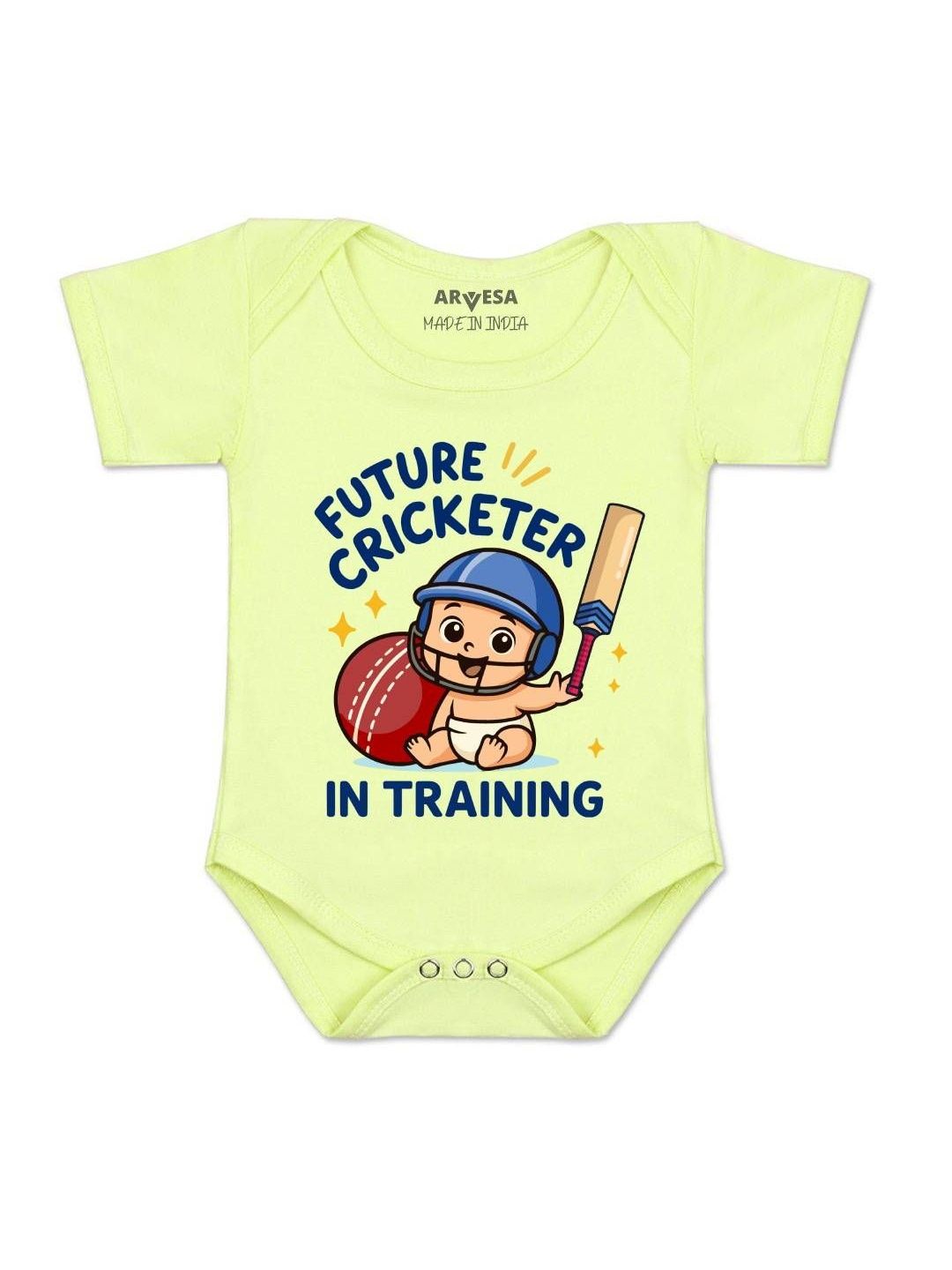 Arvesa Kids-Unisex Yellow Cotton Rompers-picture-14