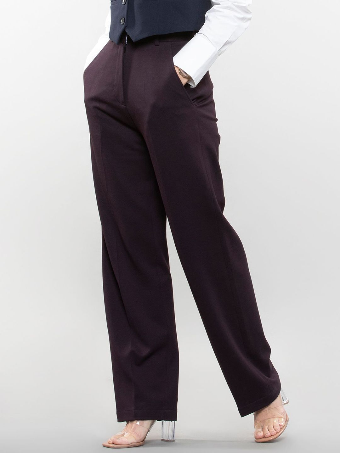 LOVE PANGOLIN Women Relaxed Straight Leg Straight Fit Trousers-picture-31
