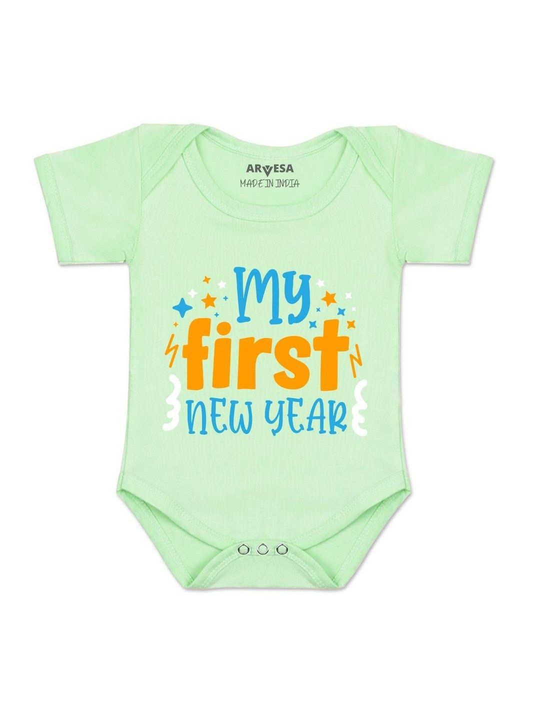 Arvesa Kids-Unisex Green Cotton Rompers-picture-58