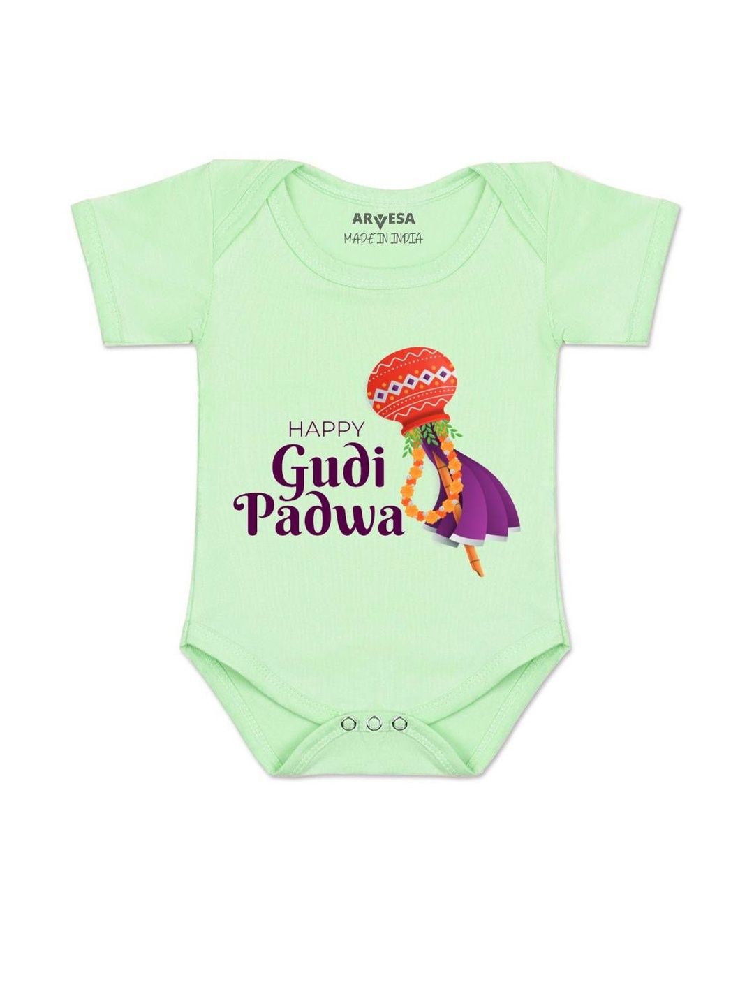 arvesa Happy Gudi Padwa Printed Romper-picture-22
