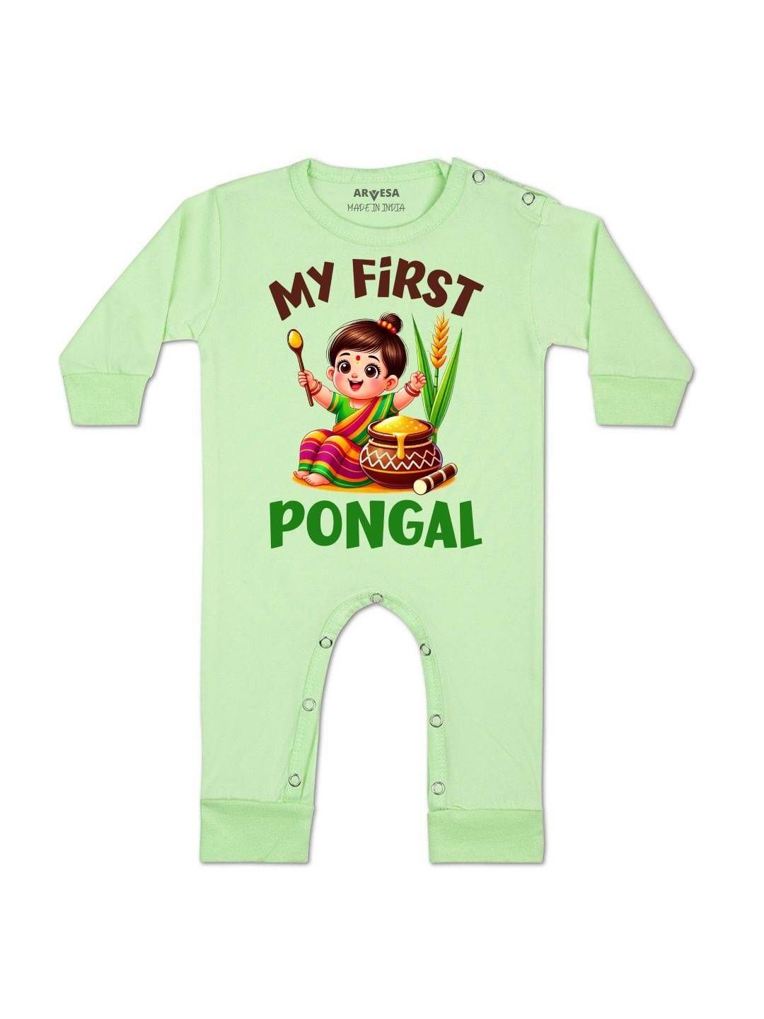 arvesa My First Pongal Printed Baby Rompers-picture-28