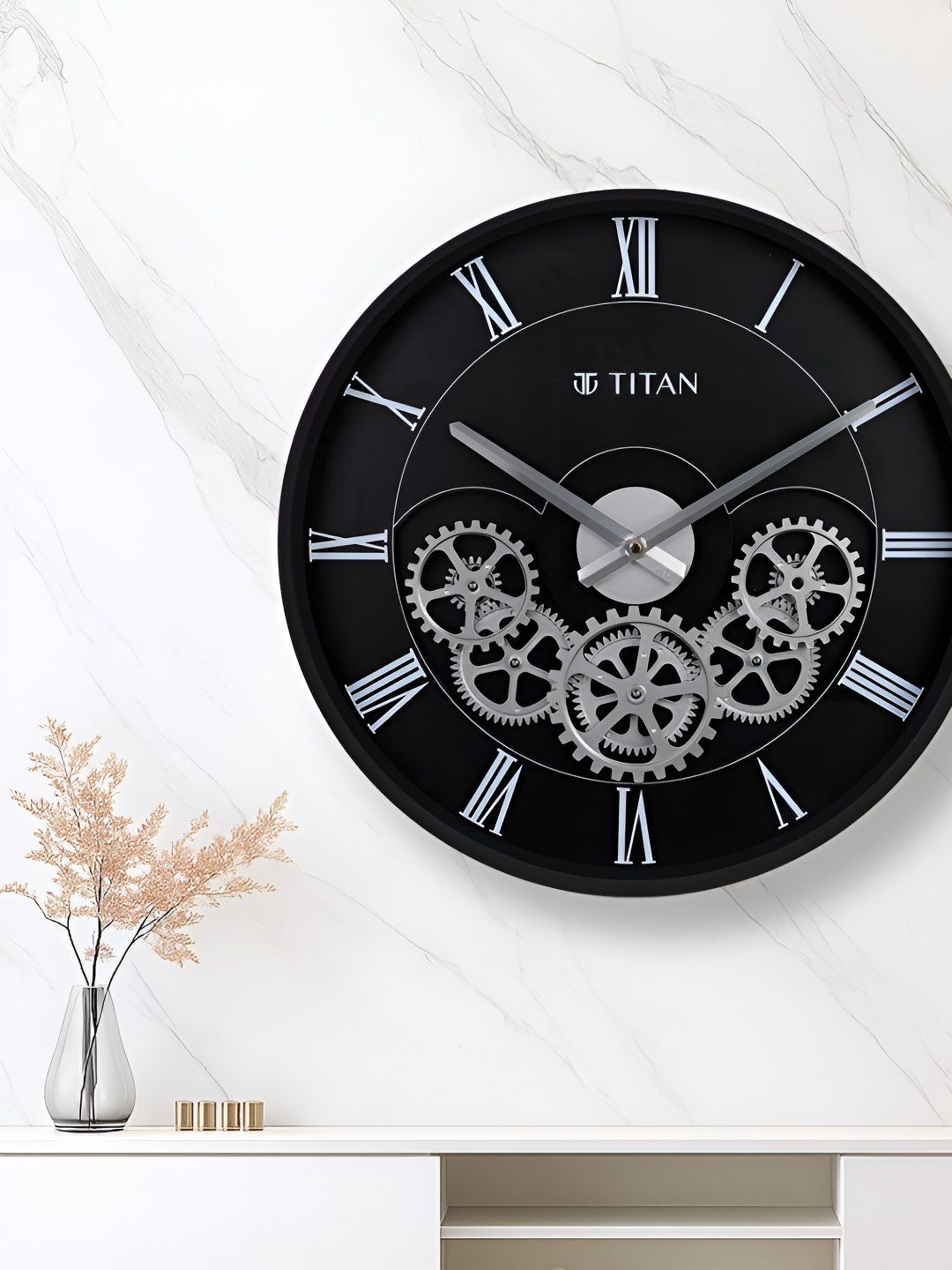Titan Black Round Analogue Wall Clock-picture-47