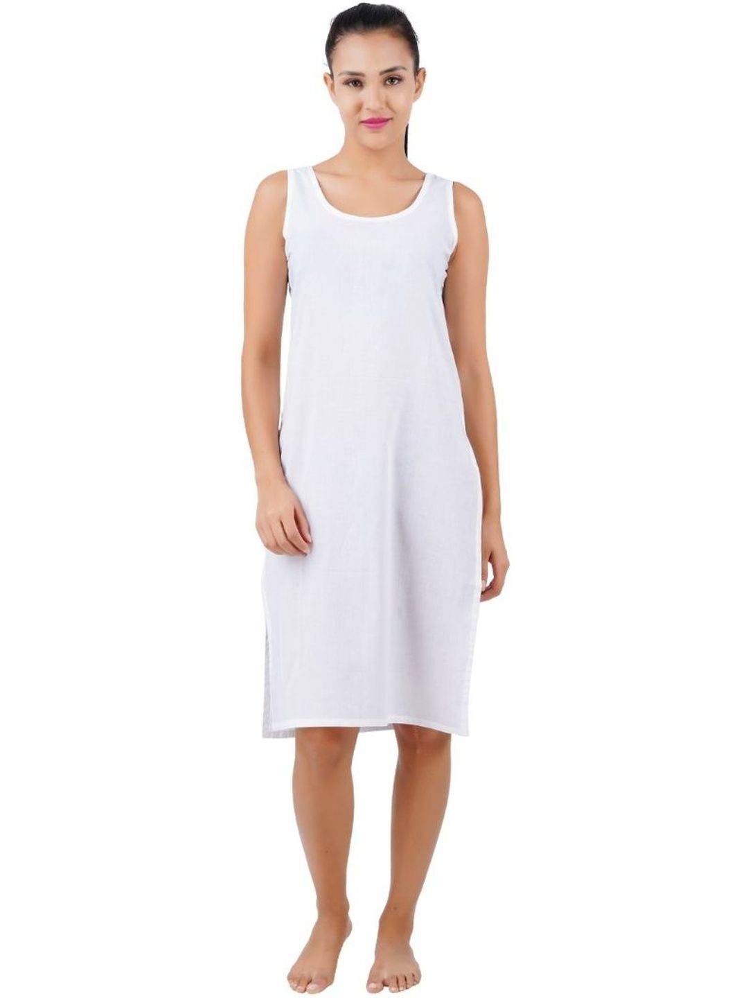 Happy Bunny Women Cotton Non Padded Knee Long Camisoles