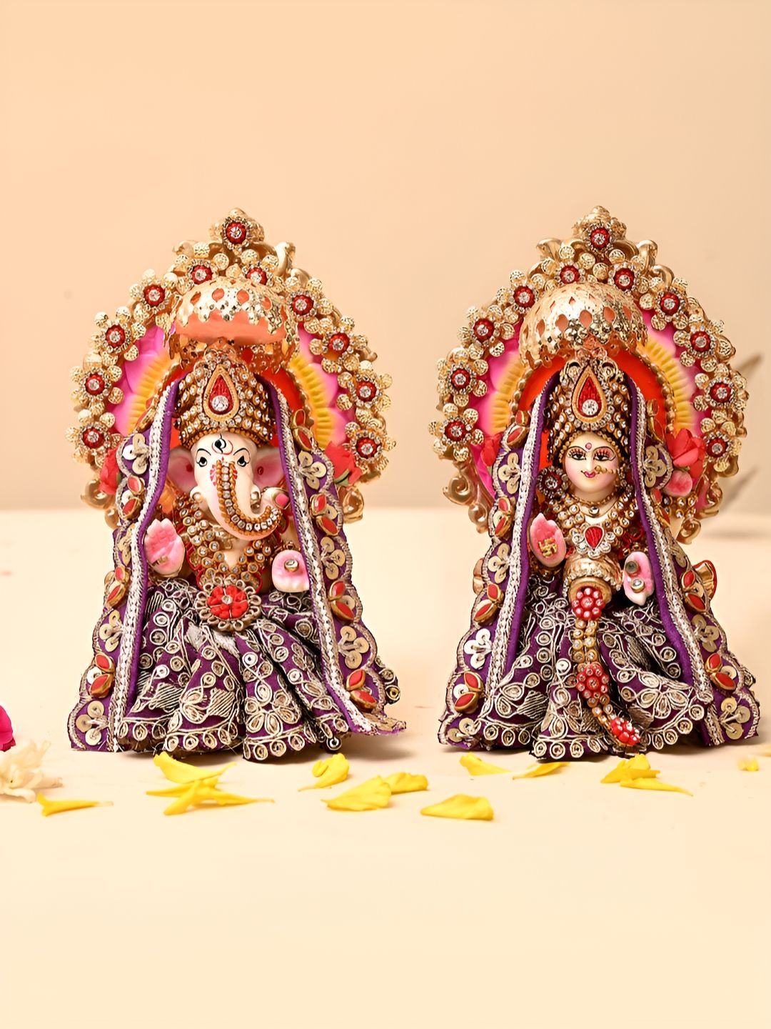 Aapno Rajasthan 2 Pcs Purple Religious Idol Showpiece-picture-26
