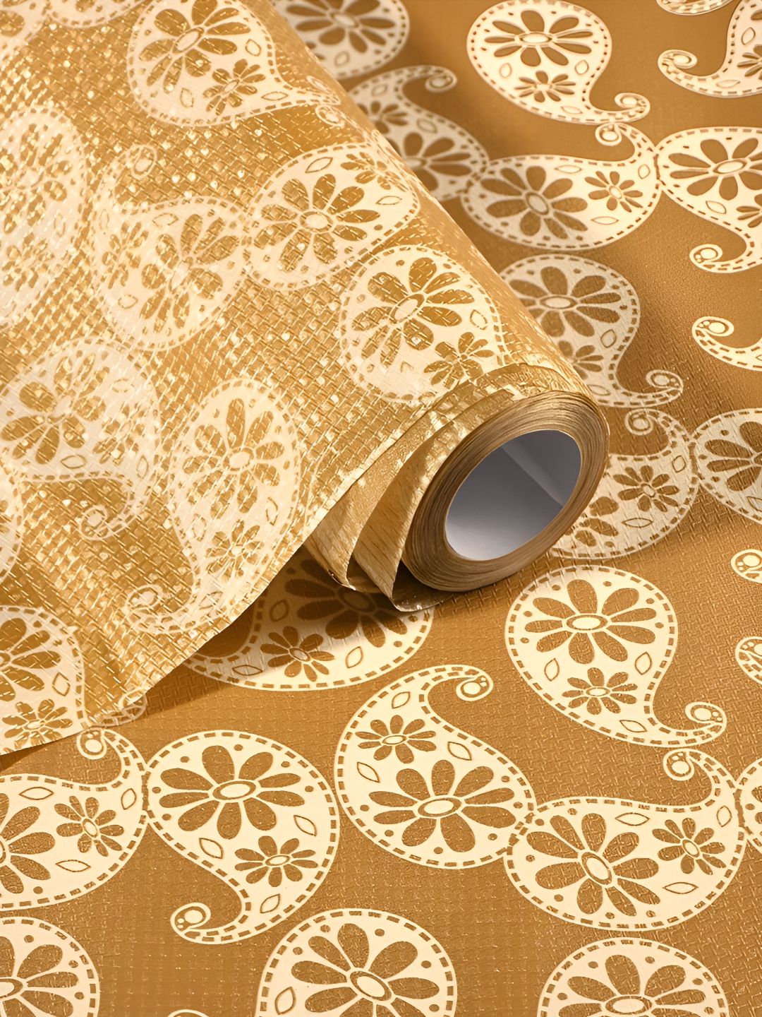 Aura Gold-Toned Printed Shelf Liner Organisers-picture-15