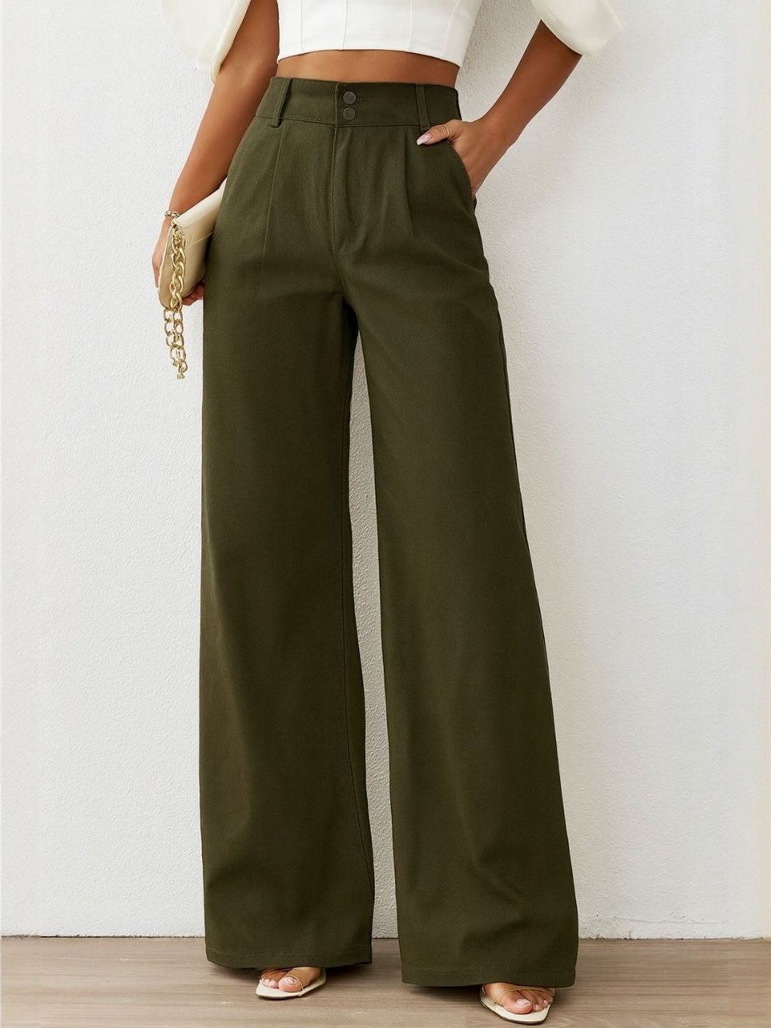 CORSICA Women Cotton Casual Regular Trousers-picture-23