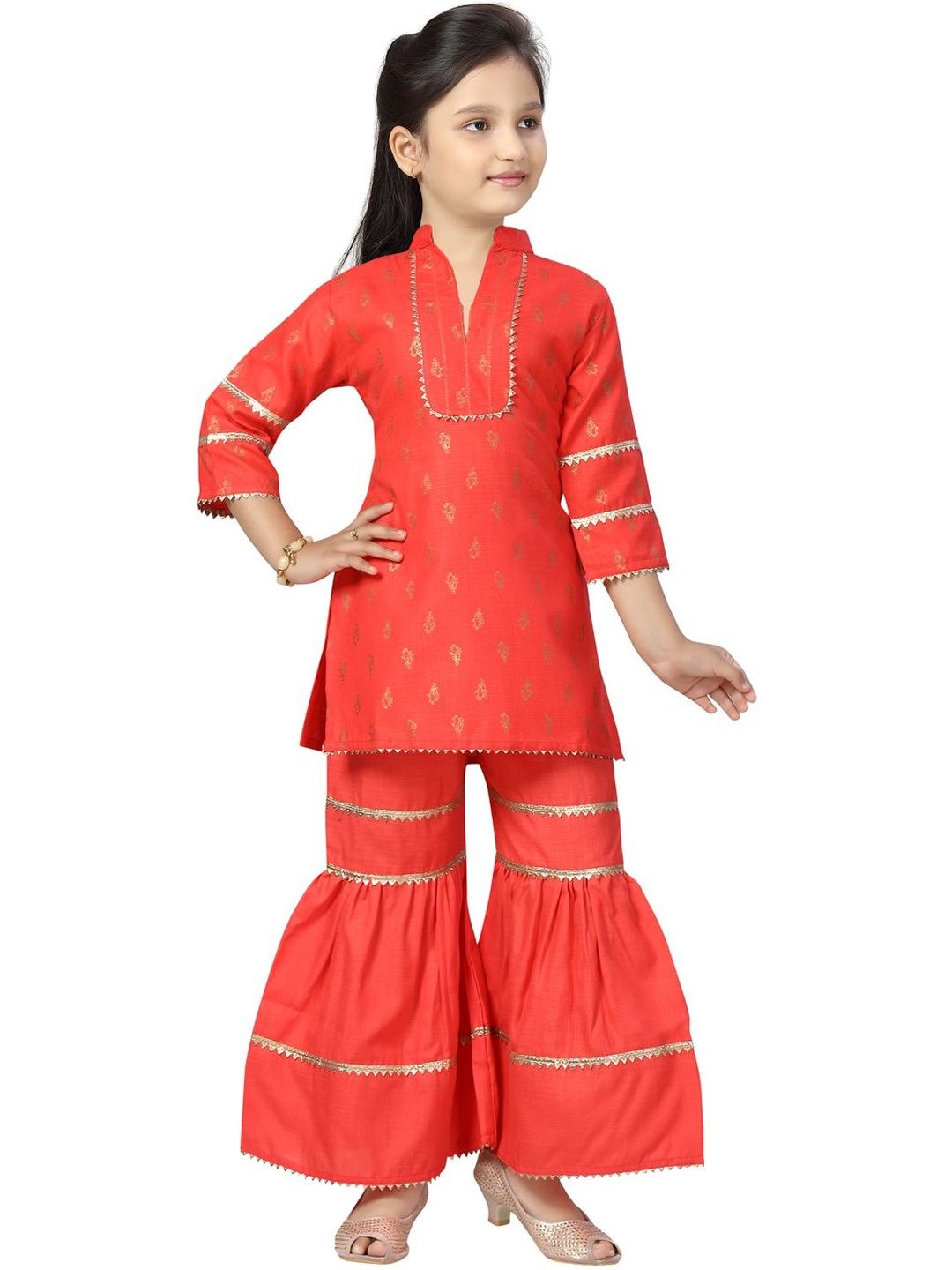 Muhuratam Girls Pure Cotton Kurta Sets-picture-40