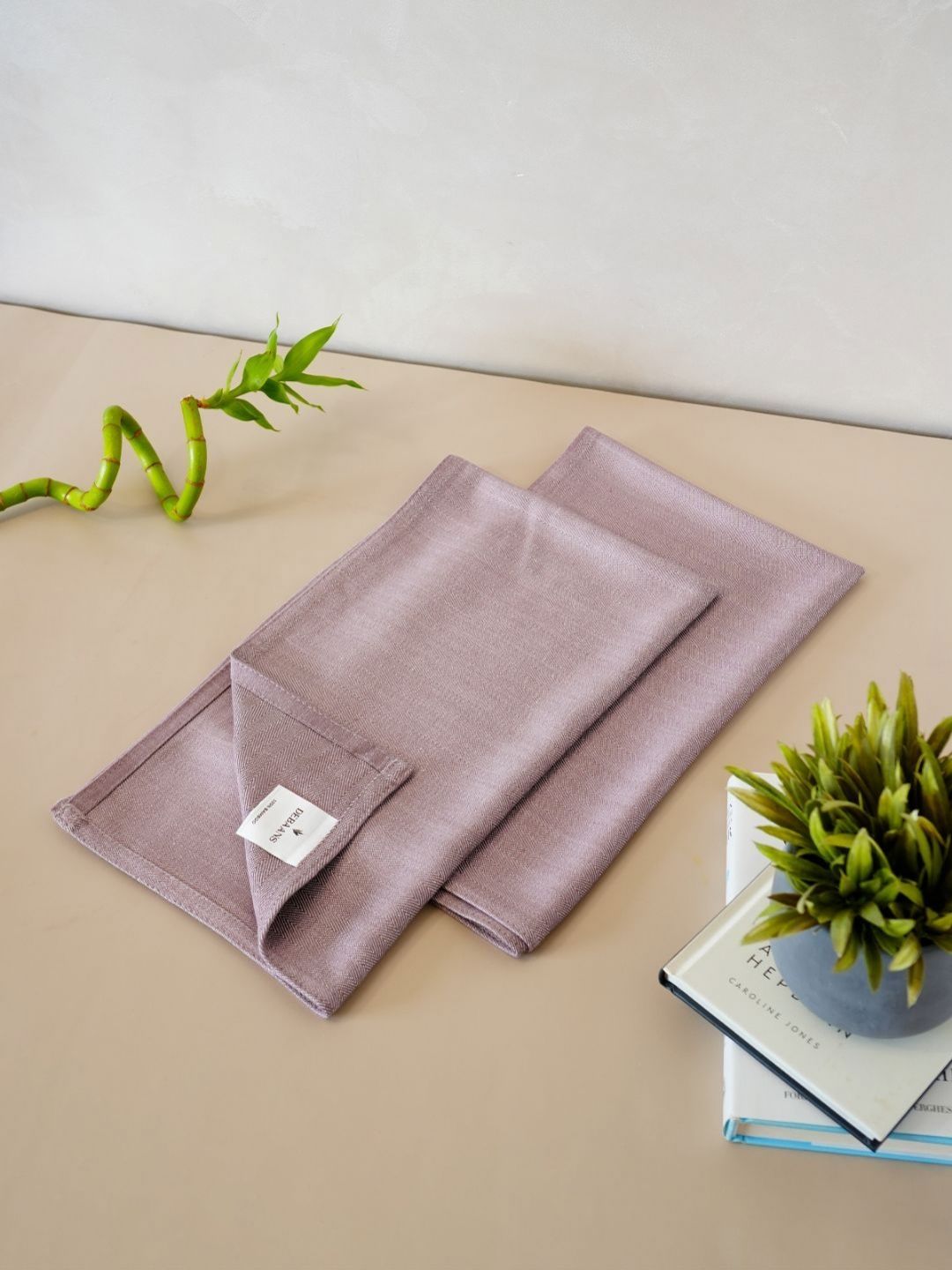 DEBAANS Purple 2 Pieces 250 GSM Hand Towels-image-45