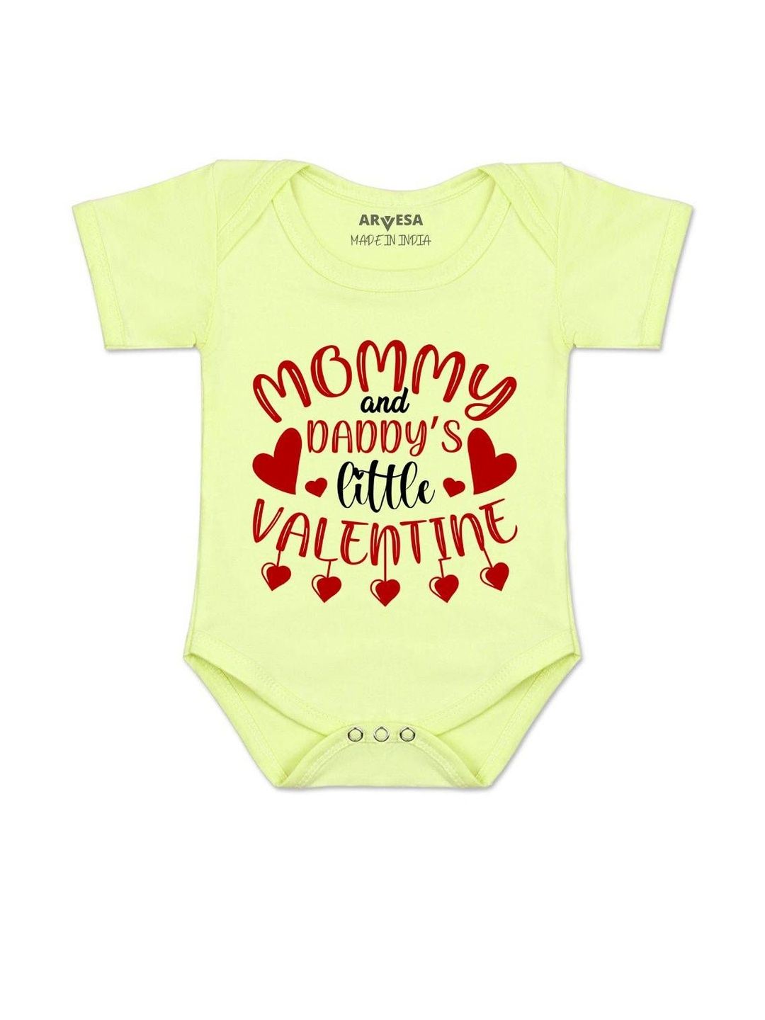 arvesa Me And Daddy'S Little Valentine Printed Romper-picture-21