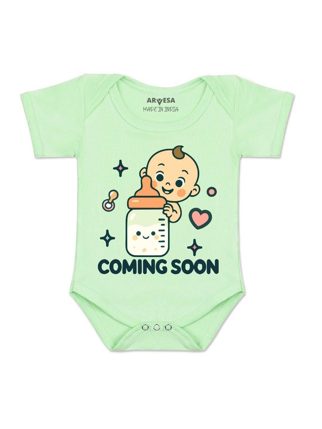 Arvesa Kids-Unisex Green Cotton Rompers-picture-13