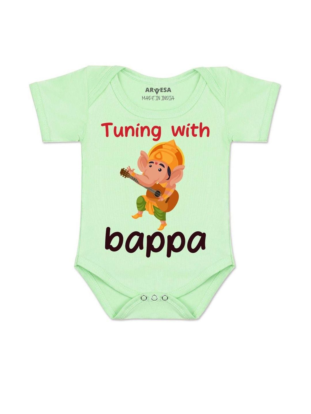 Arvesa Kids-Unisex Green Cotton Rompers-picture-56