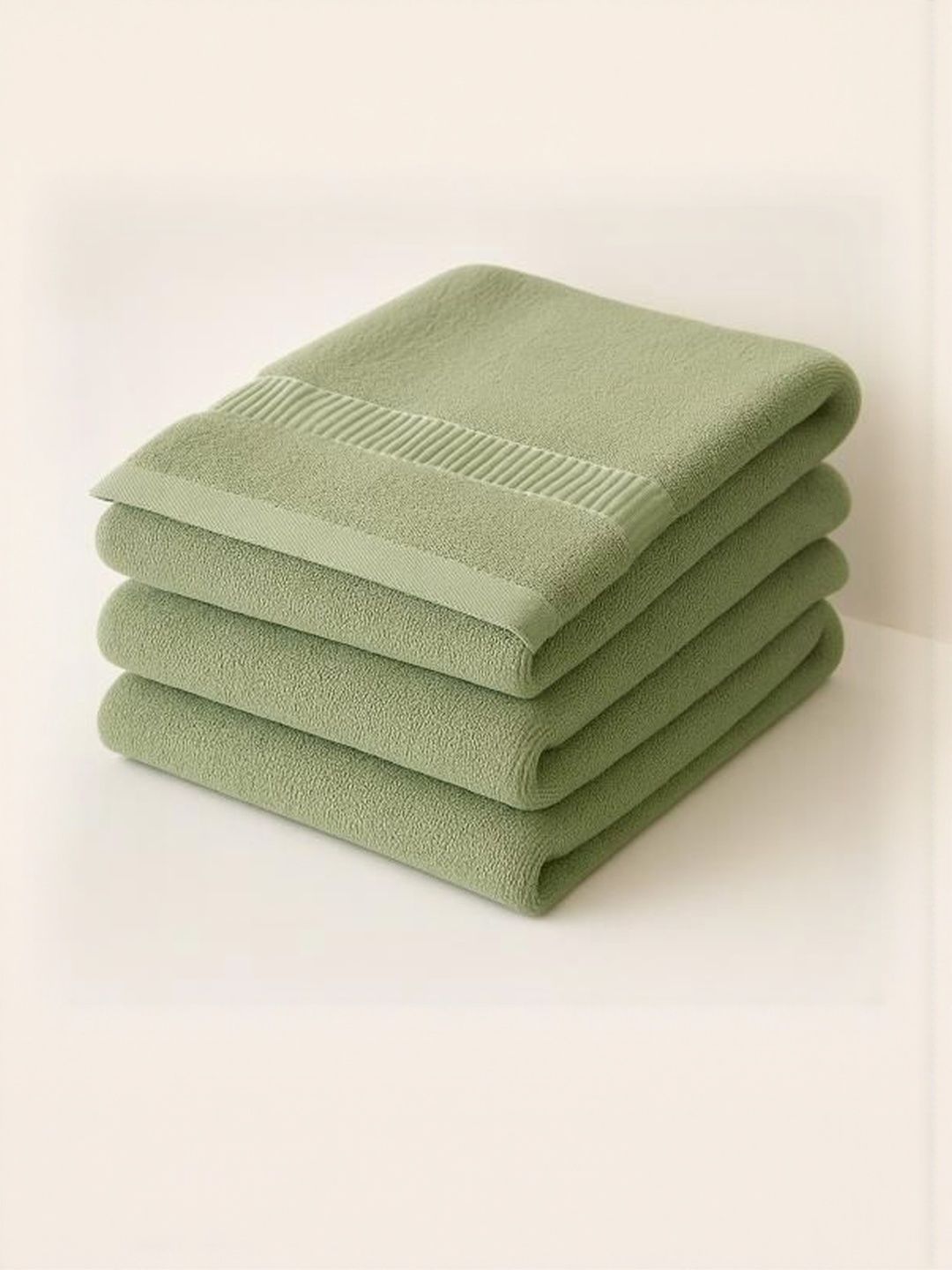Dollar Pack of 3 Solid Terry Cotton Face Towels Set-image-8