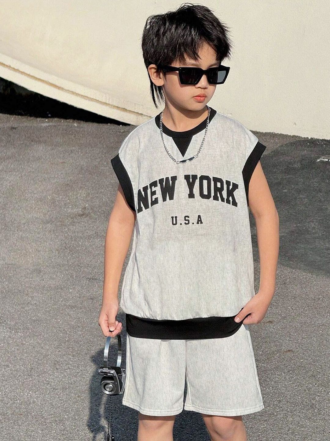 BAESD Boys Printed Round Neck T-shirt With Shorts-picture-34