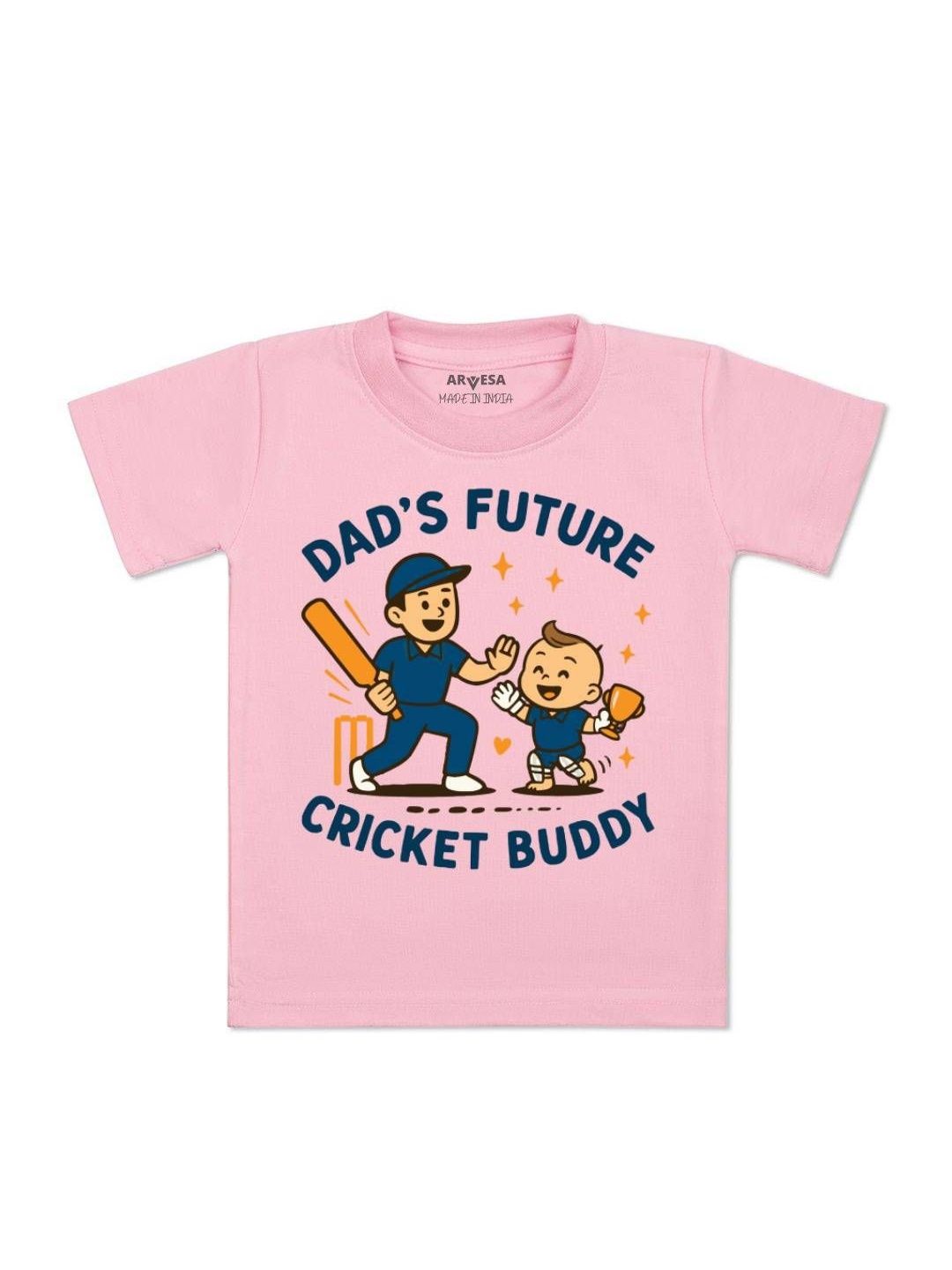 arvesa Dad's Future Cricket Buddy Printed Kids Tshirt-picture-21