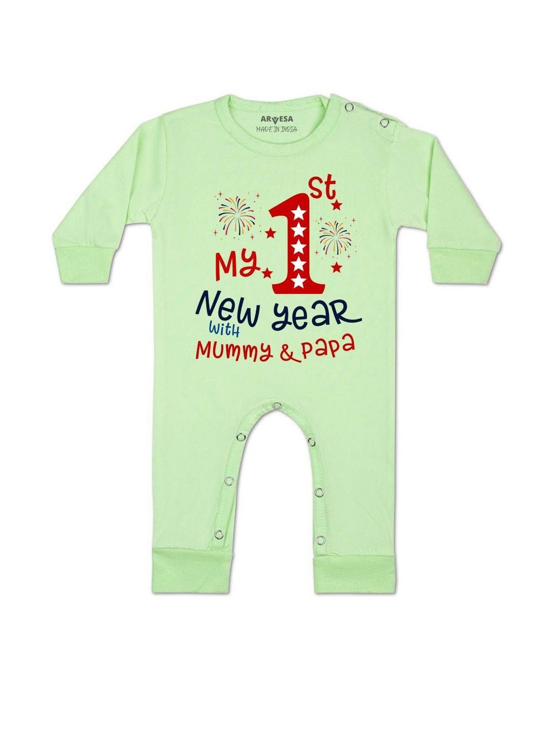 arvesa My First New Year Printed Baby Rompers-picture-36