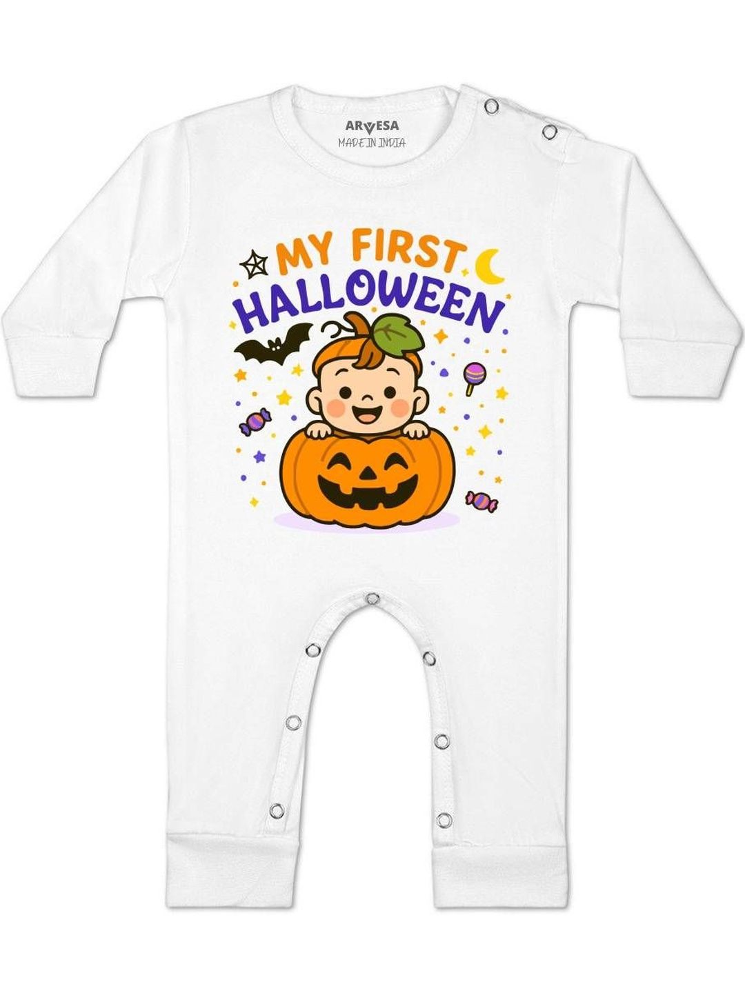 arvesa My First Halloween Printed Baby Rompers-picture-37