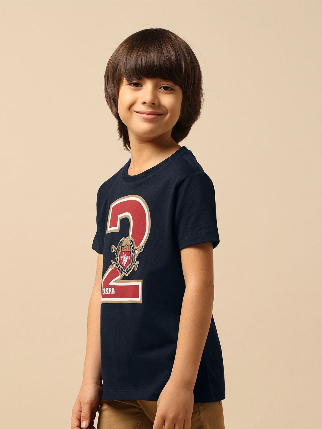 U.S. Polo Assn. Kids Boys Graphic Printed Pure Cotton Tshirt-picture-4