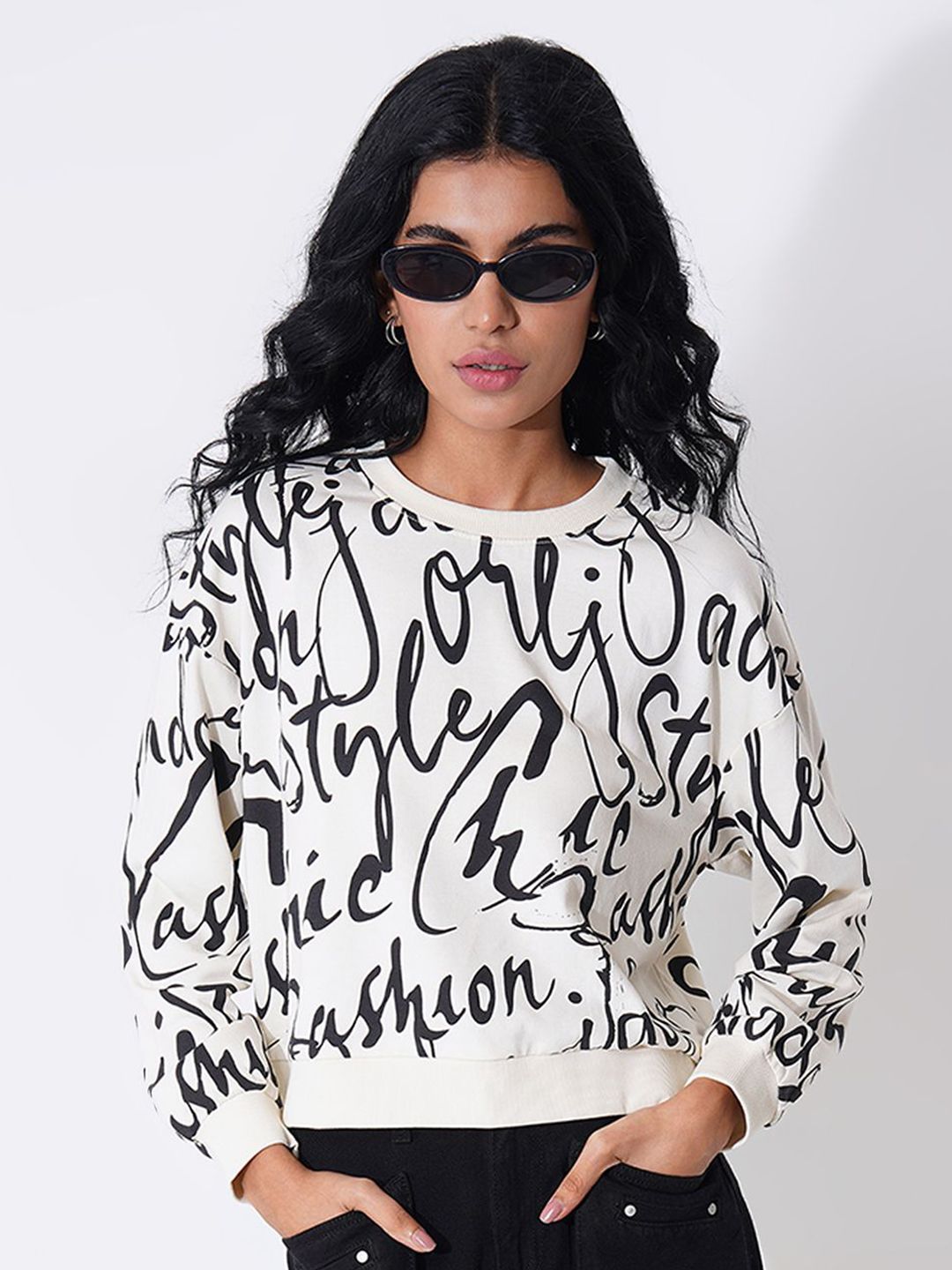 People Women Typography Printed Round Neck Full Sleeve Sweatshirt-picture-30