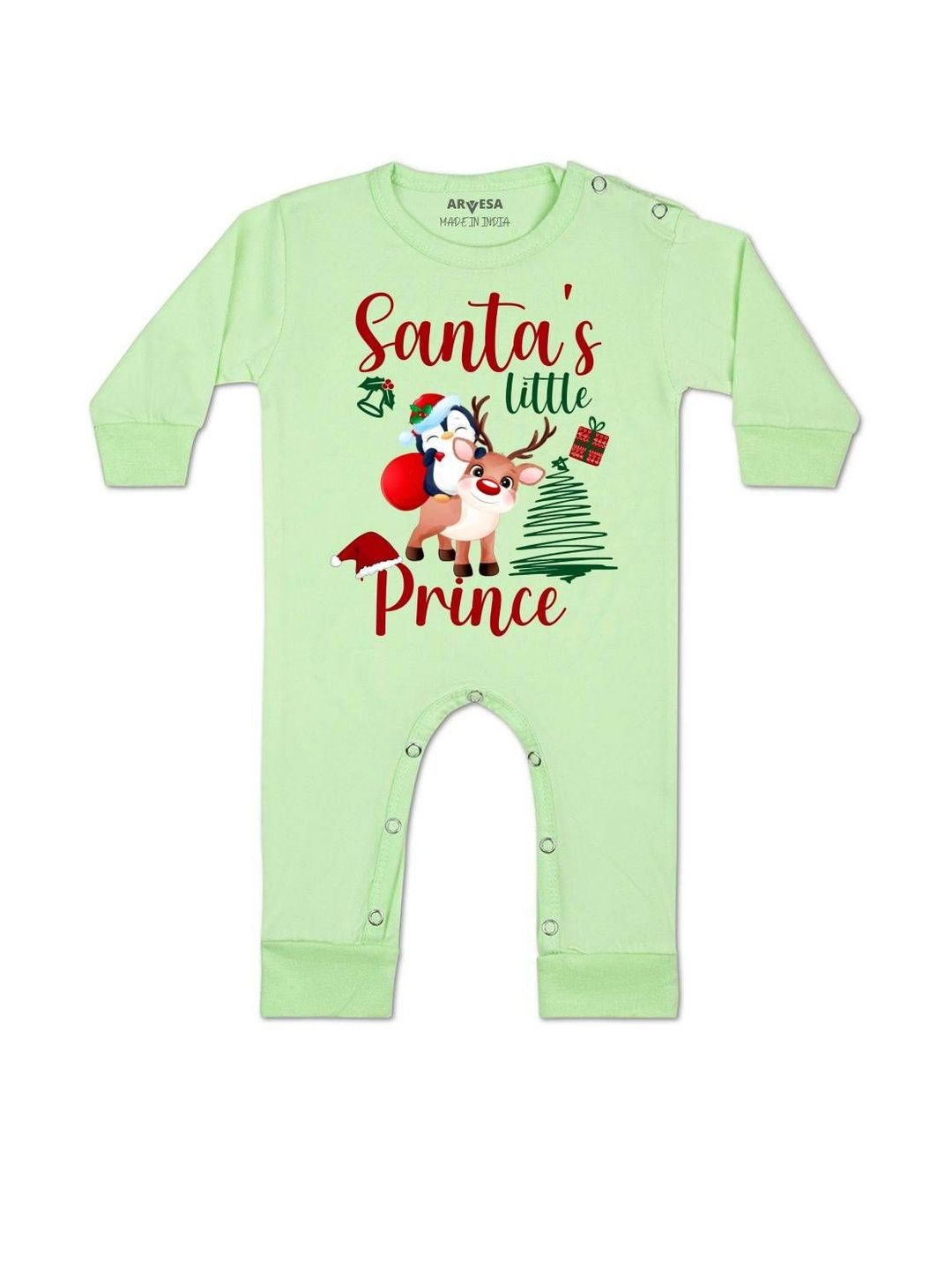 arvesa My First Christmas Printed Baby Rompers-picture-53