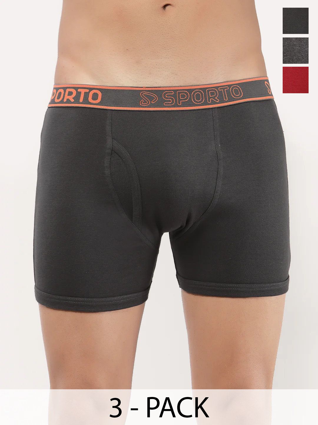 Sporto by Macho Pack Of 3 Mid-Rise Trunks-picture-35