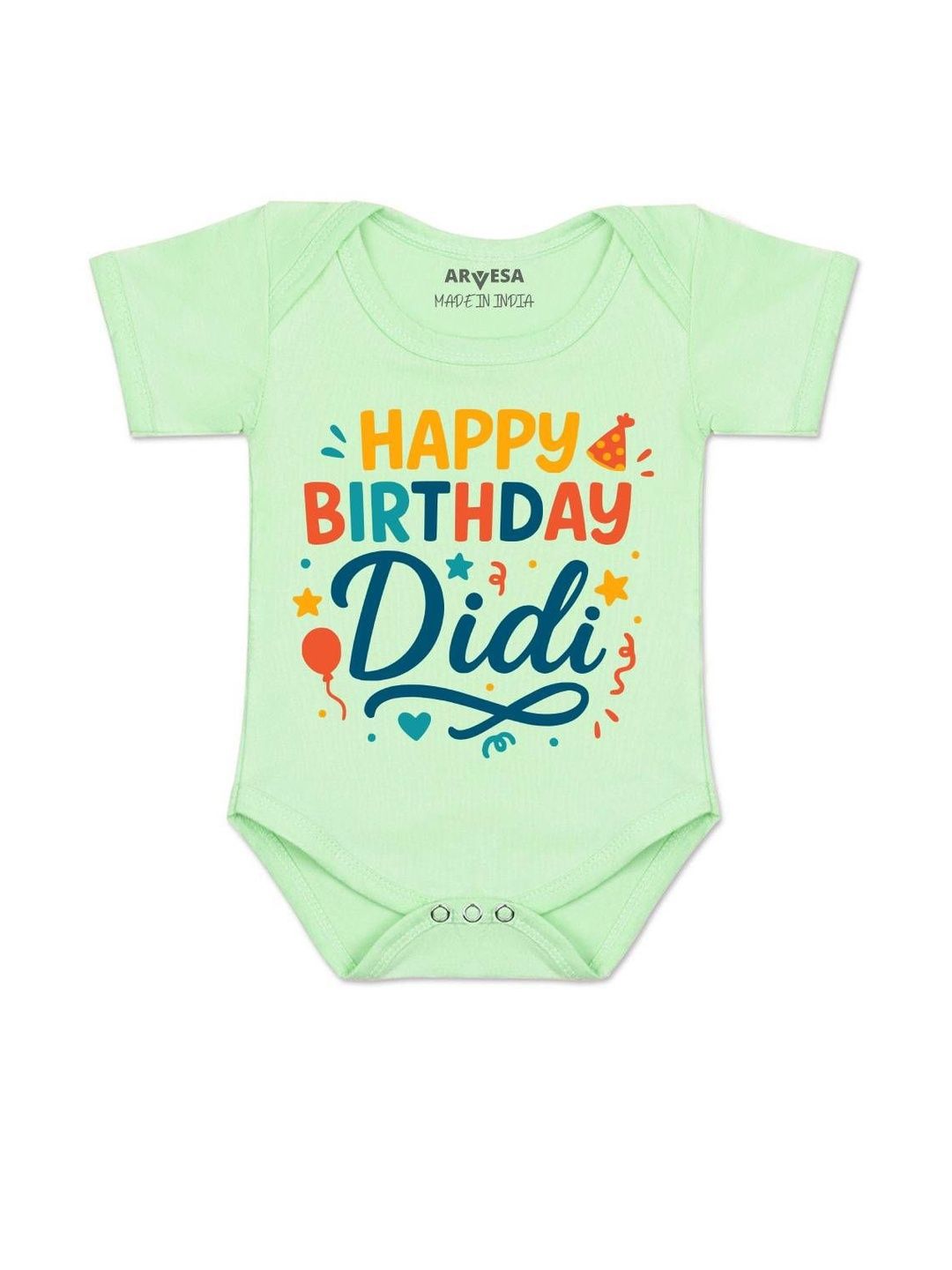 Arvesa Kids-Unisex Green Cotton Rompers-picture-28