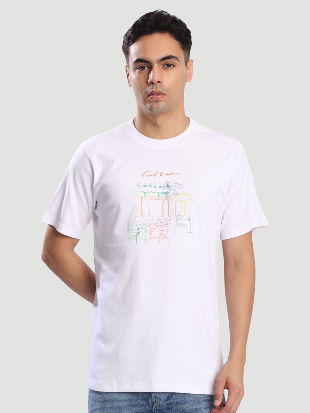 Bene Kleed Men Graphic Printed Round Neck Pure Cotton T-shirt-picture-14