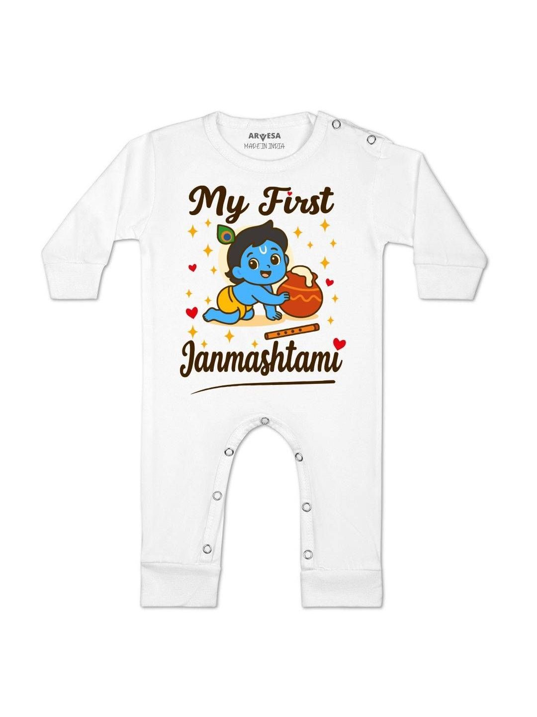 arvesa My First Janmashtami Printed Baby Rompers-picture-47