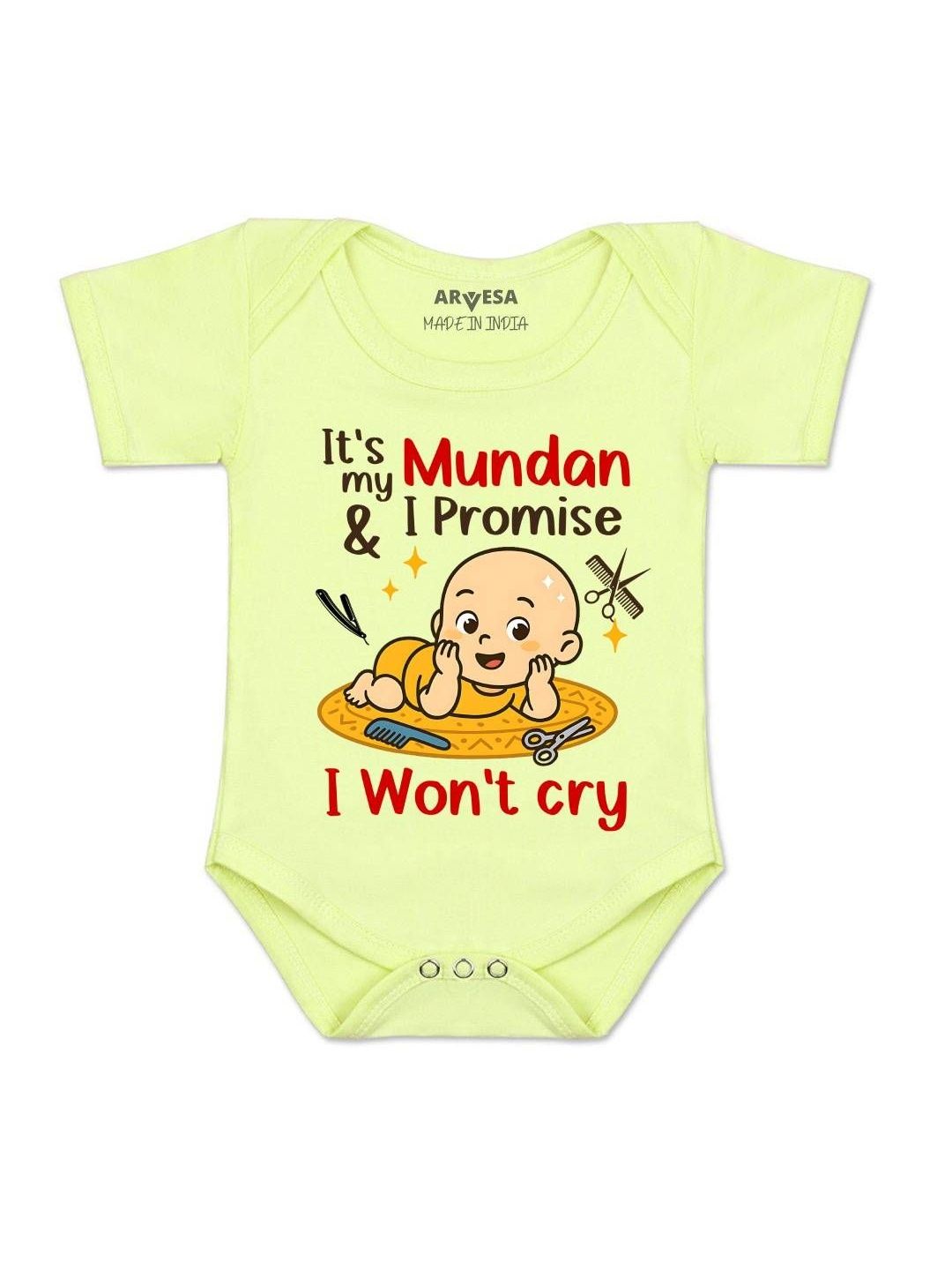 Arvesa Kids-Unisex Yellow Cotton Rompers-picture-19