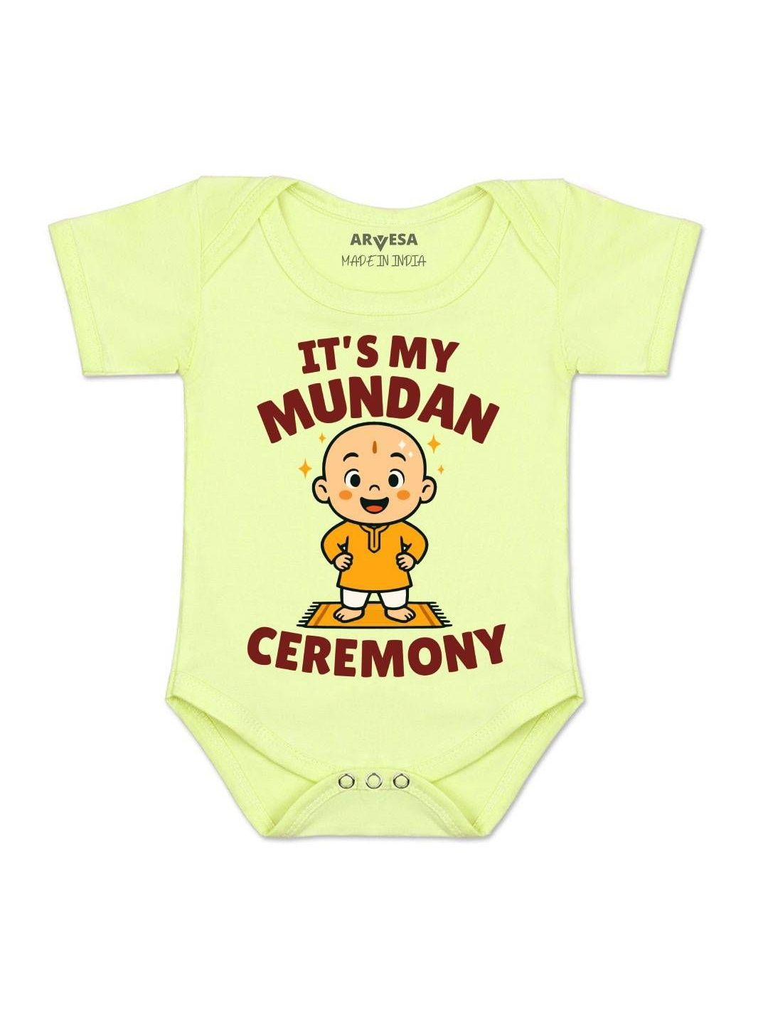 Arvesa Kids-Unisex Yellow Cotton Rompers-picture-18