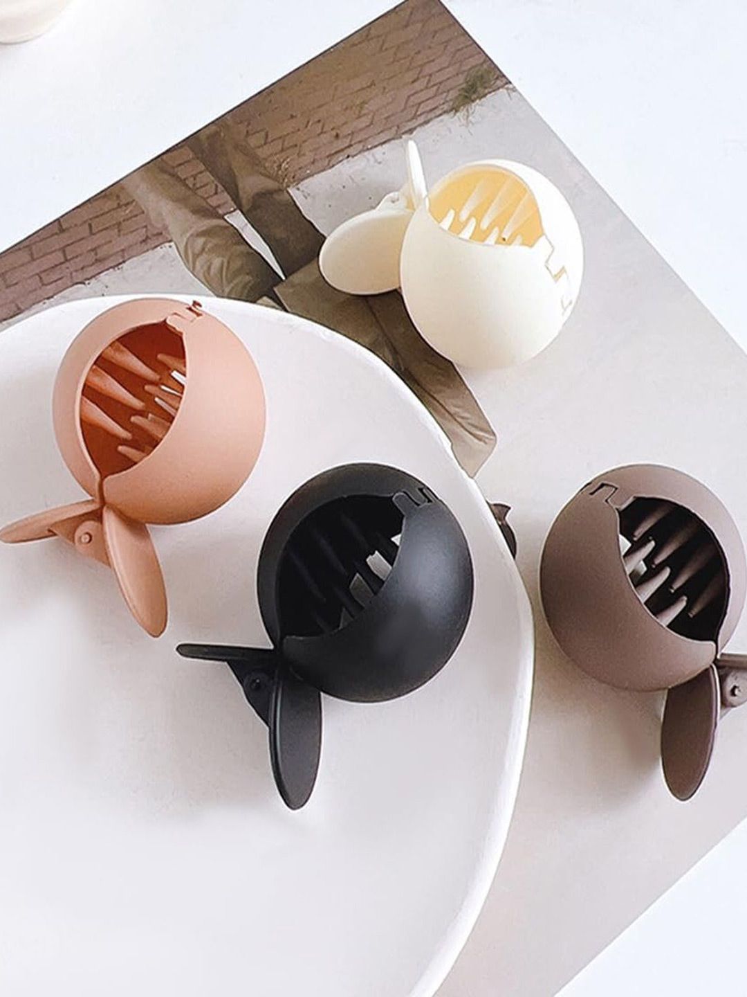 DN Creation Women Set of 4 Horsetail Round Hair Claw Clips-picture-37