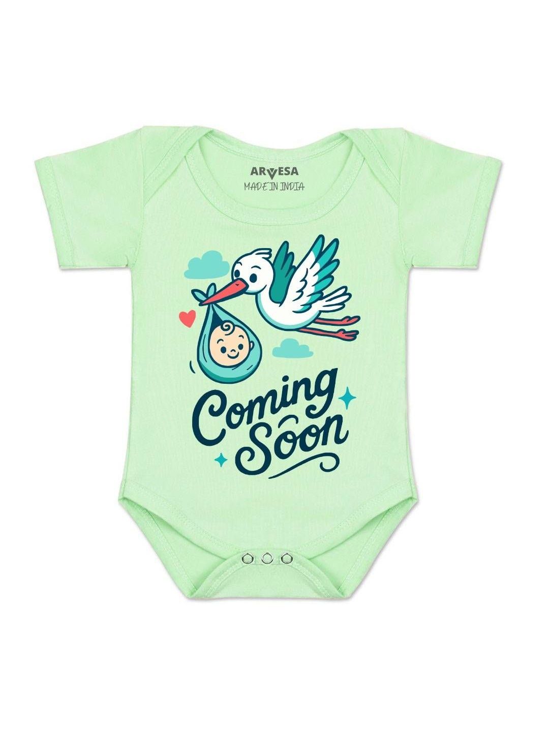 Arvesa Kids-Unisex Green Cotton Rompers-picture-12