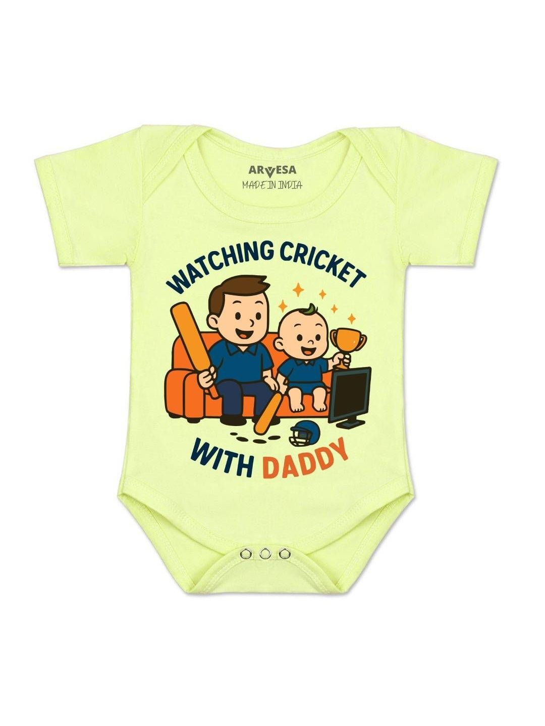 Arvesa Kids-Unisex Yellow Cotton Rompers-picture-29