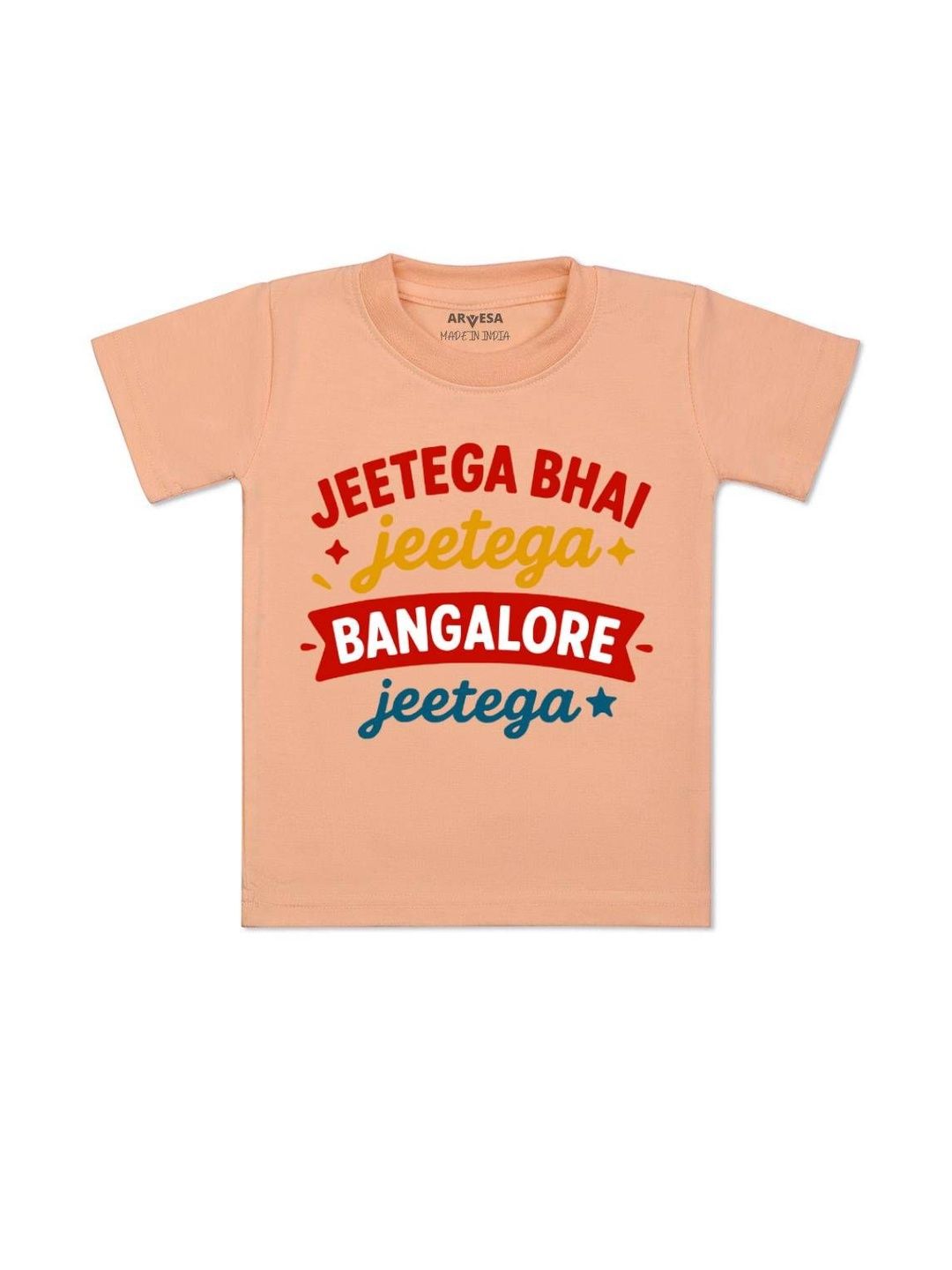 arvesa Jeetega Bhai Jeetega Bangalore Jeetega Printed Kids Tshirt-picture-24
