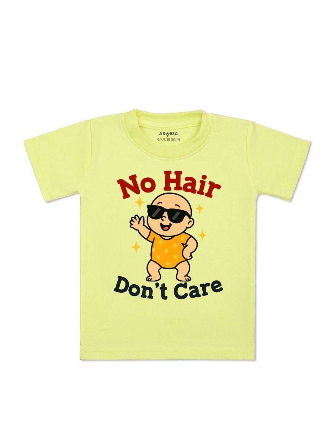 No Hair Dont Care Printed Kids Tshirt-image-43