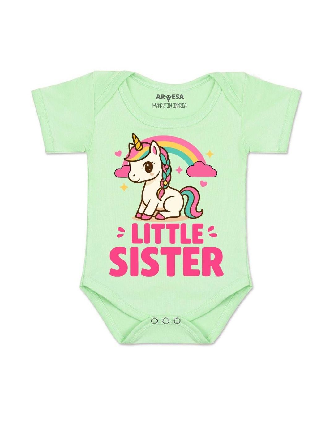 Arvesa Kids-Unisex Green Cotton Rompers-picture-26