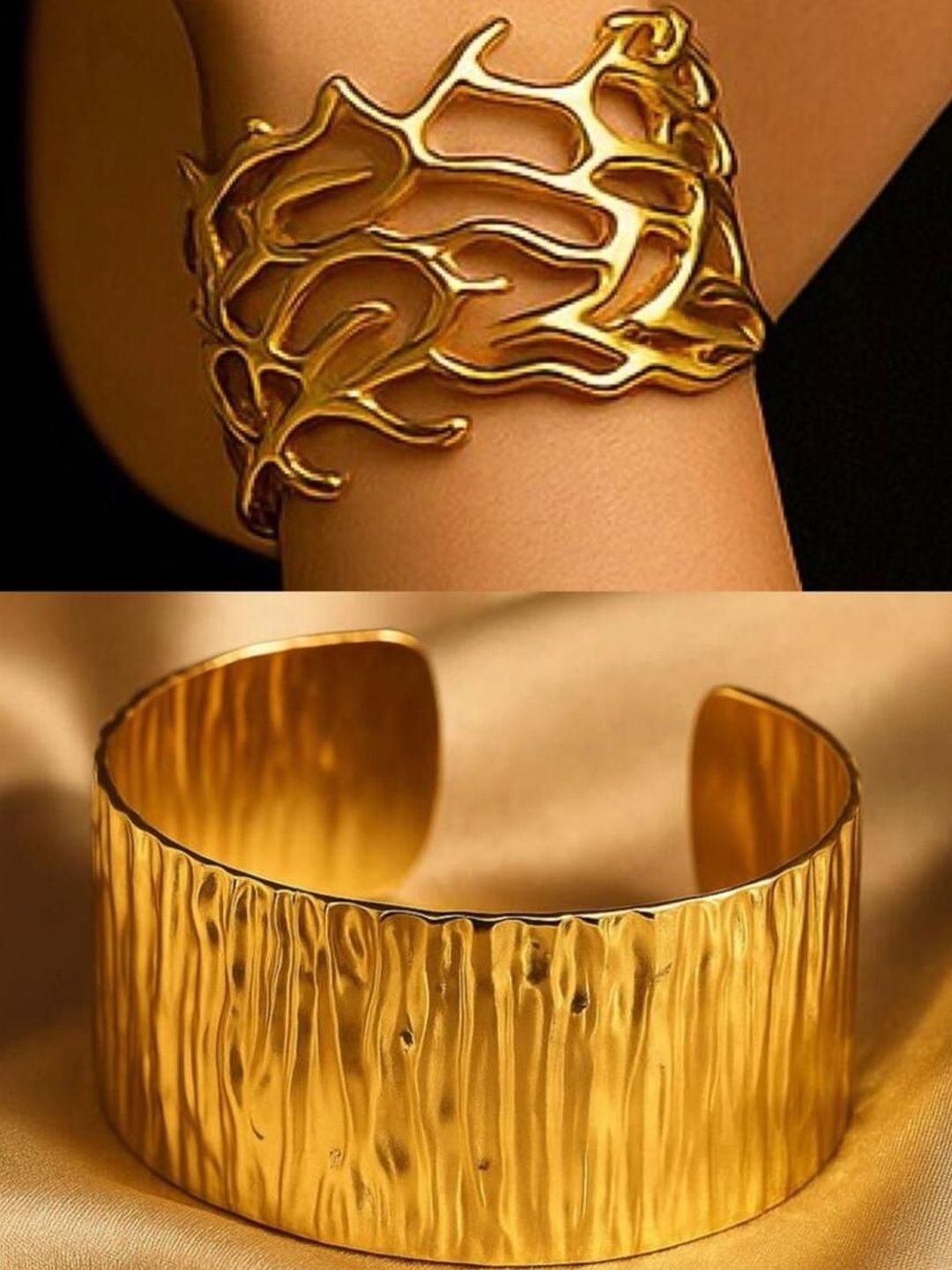 Nui Set Of 2 Gold-Plated Cuff Bracelet-picture-40