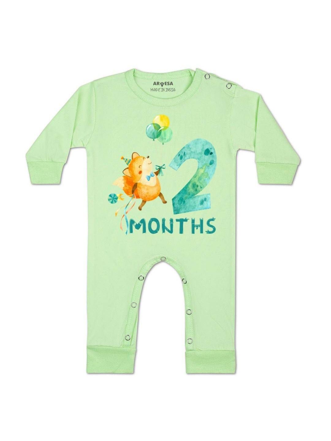 Arvesa Kids-Unisex Green Cotton Rompers-picture-33
