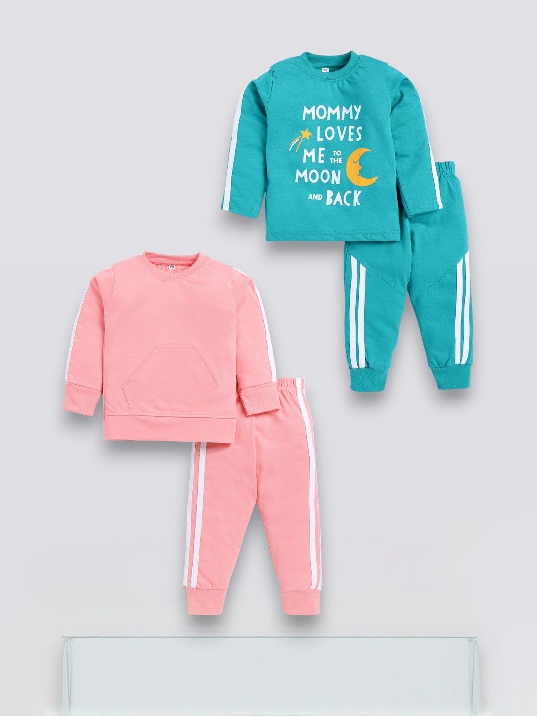 carrydreams Kids Pack Of 2 Pure Cotton T-Shirt & Pant Combo Set-picture-33
