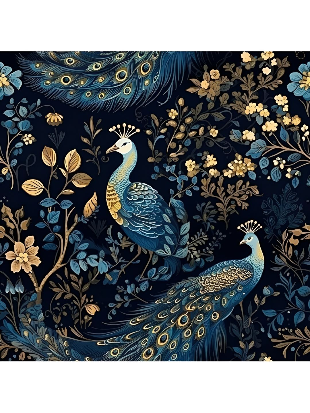SEKHMET Brown & Blue Printed Waterproof Wallpaper-image-44
