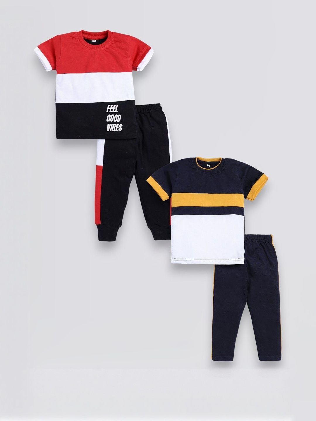 Kids Pack Of 2 Pure Cotton T-Shirt & Pant Combo Set-image-32