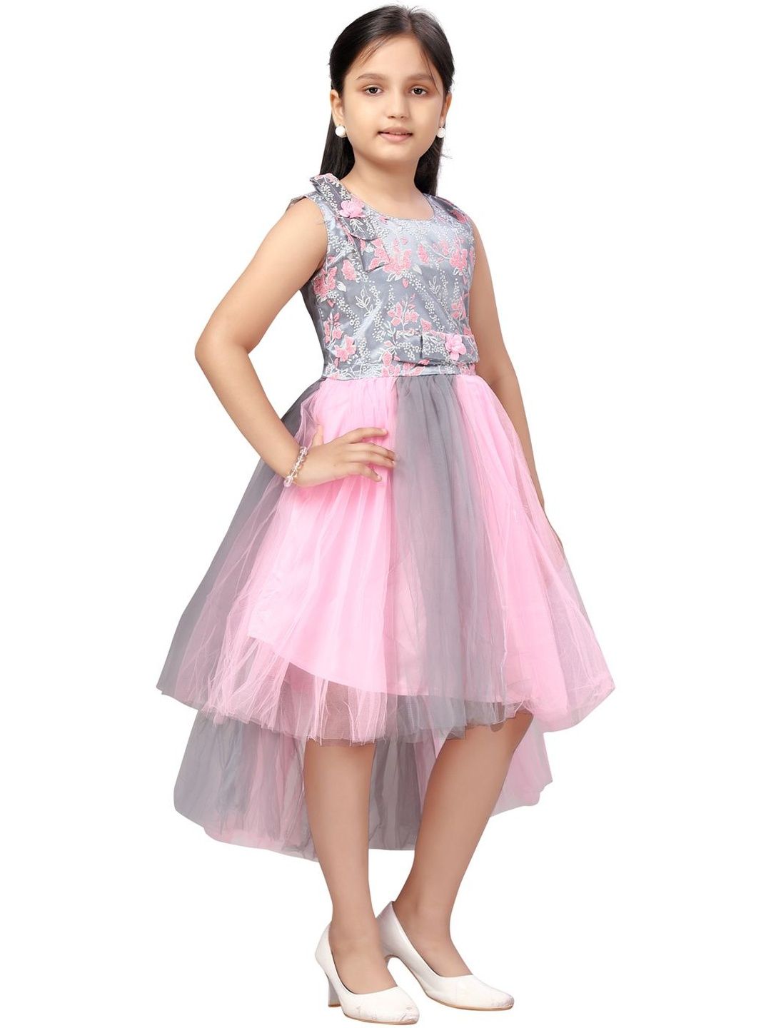 Muhuratam Girls Nylon Fit and Flare Dresses-picture-41