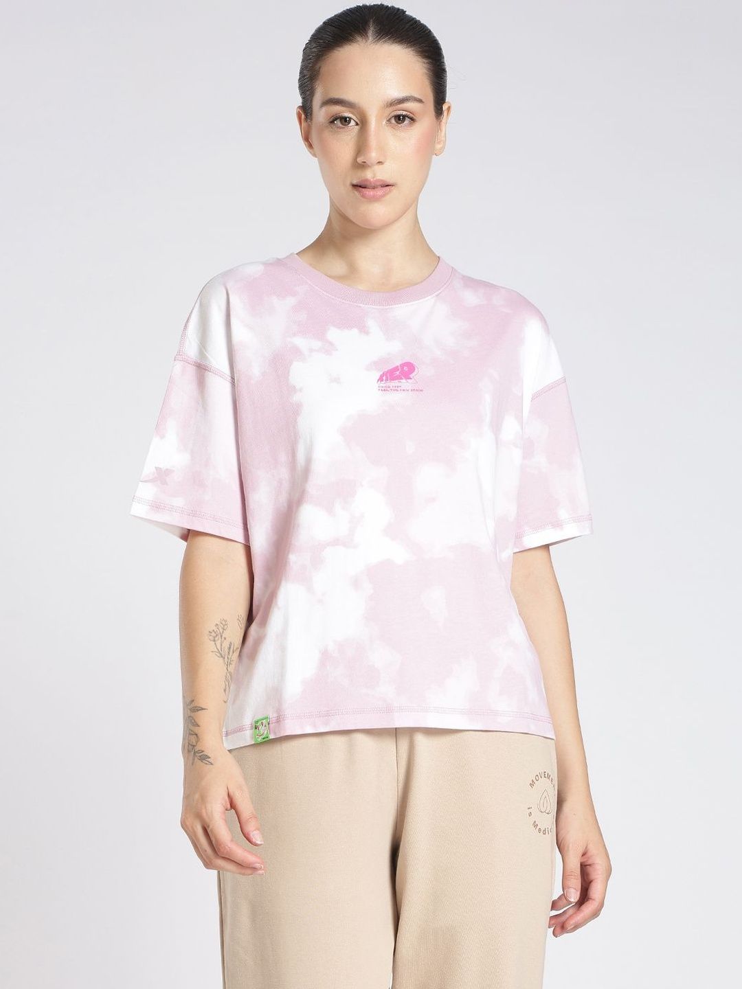 Xtep Tie And Dyed Round Neck GO-DRY Cotton T-shirt-picture-32