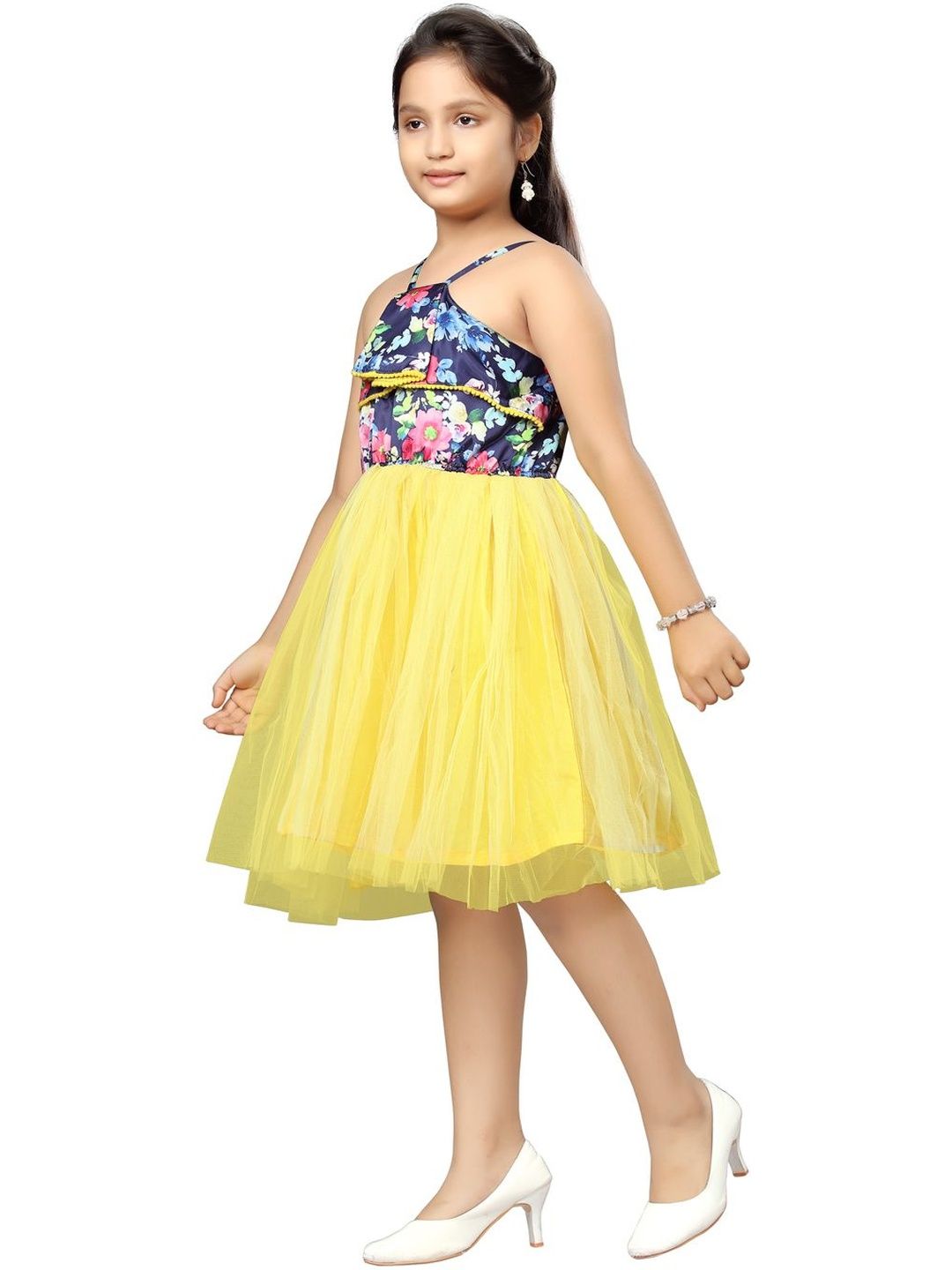 Muhuratam Girls Yellow Dresses-picture-26