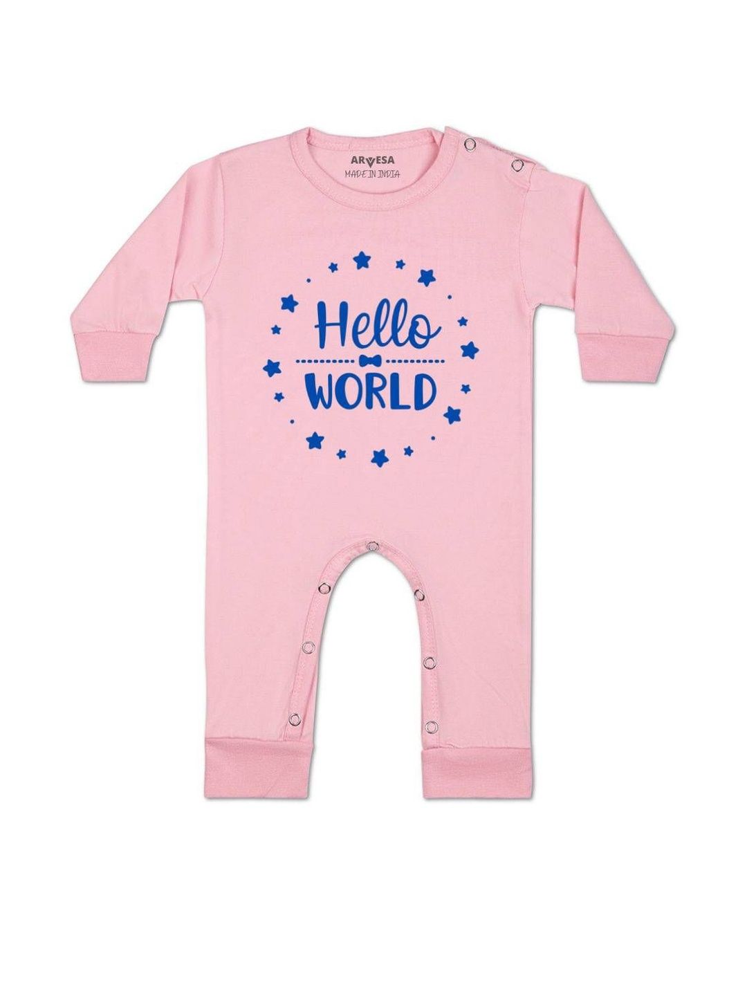 Arvesa Kids-Unisex Pink Cotton Rompers-picture-10