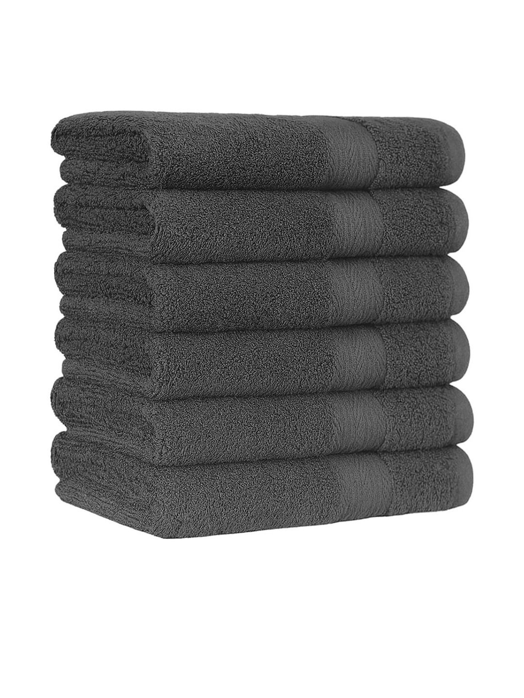 Dollar Grey Pack Of 6 Ultra Absorbent & Odour-Free 400 GSM Bamboo Hand Towels-image-5