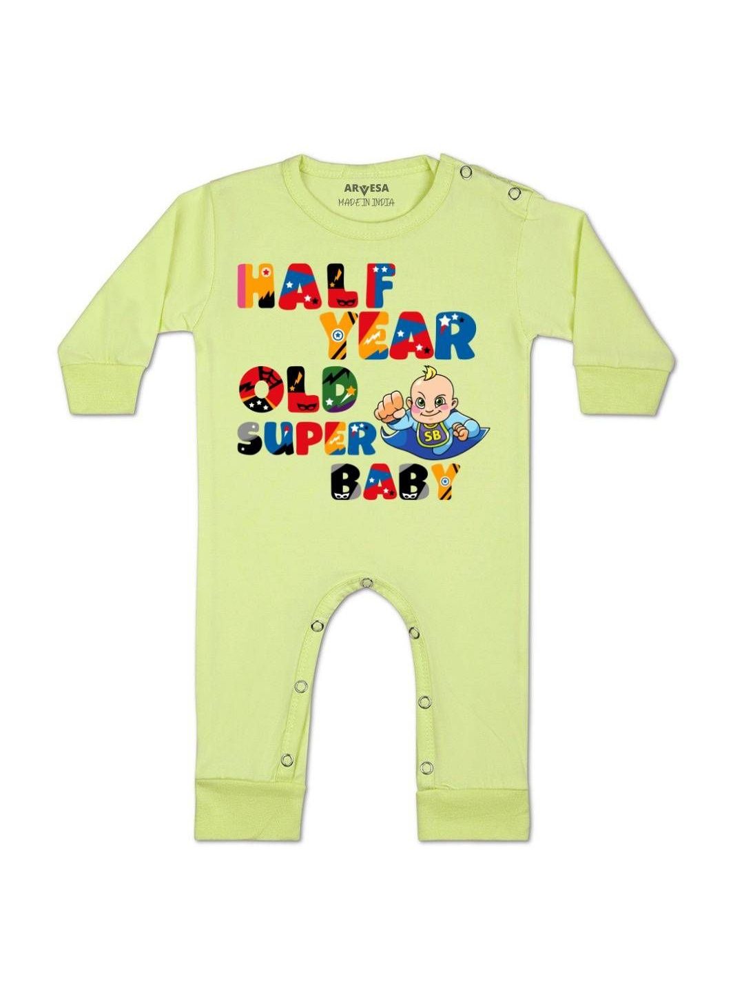 arvesa Half Birthday Printed Baby Rompers-picture-14
