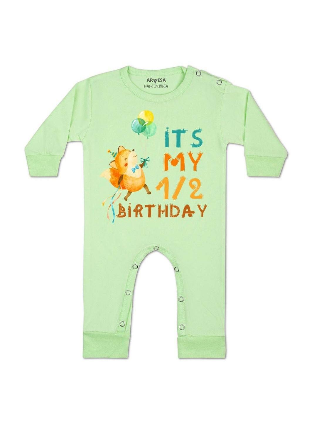 arvesa Half Birthday Printed Baby Rompers-picture-16