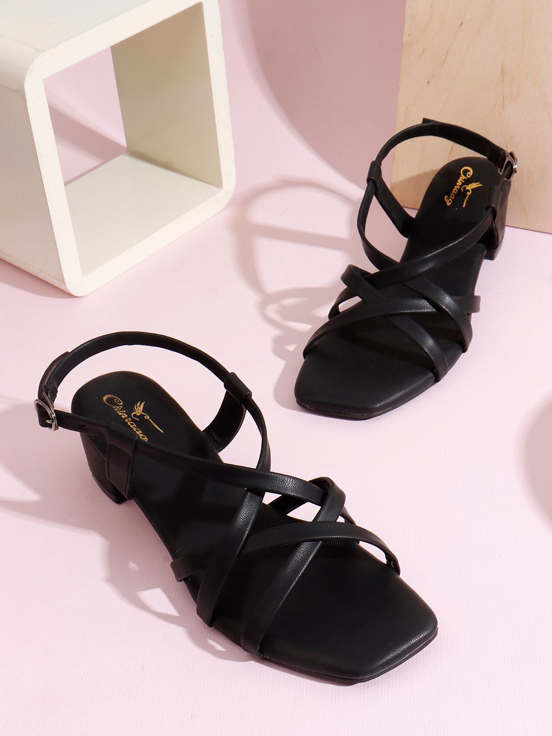 CHINRAAG Women Open Toe Flats with Buckles-image-14