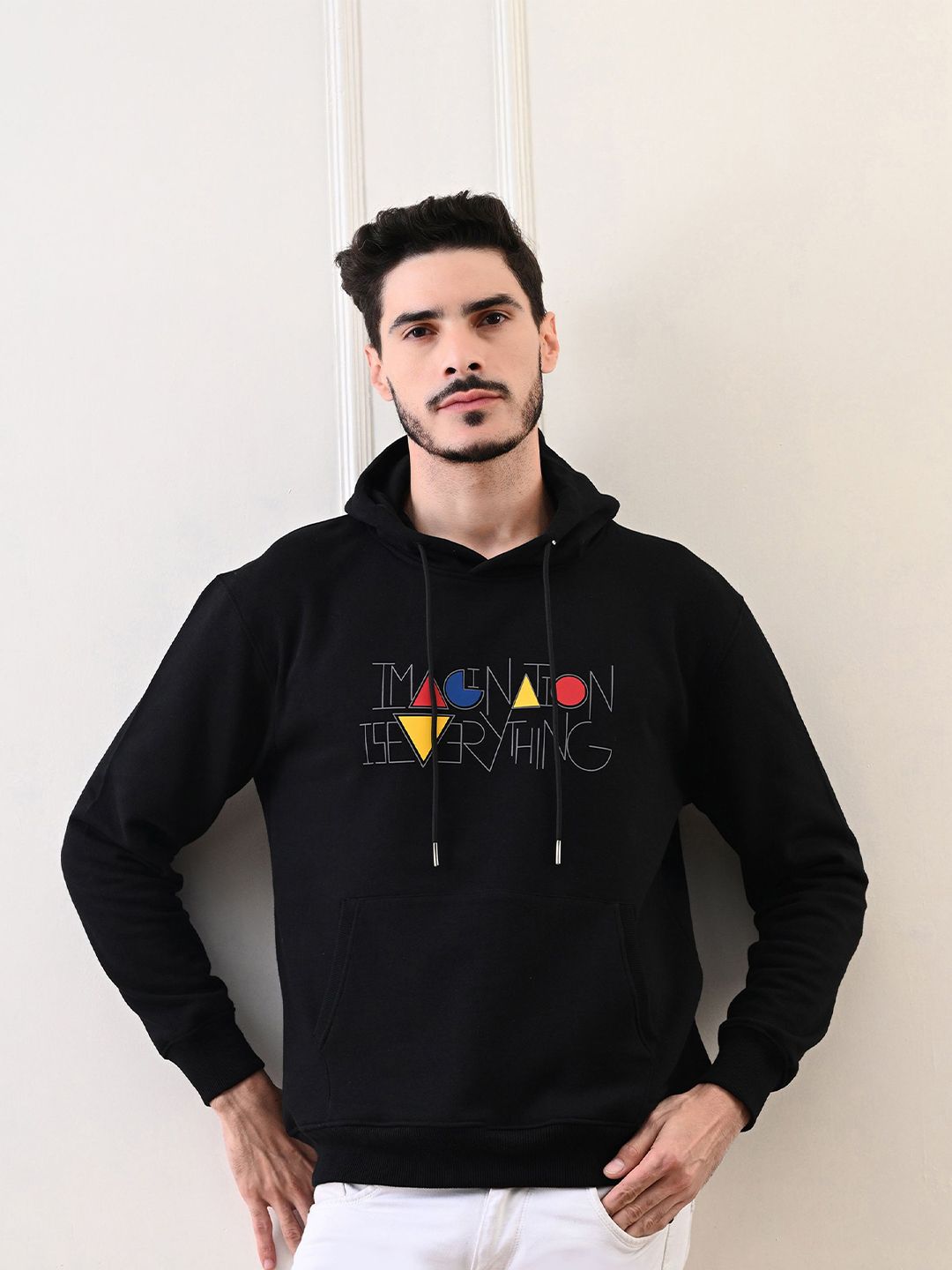 Mast & Harbour Men Typography Printed Hooded Full Sleeve Sweatshirt-picture-18