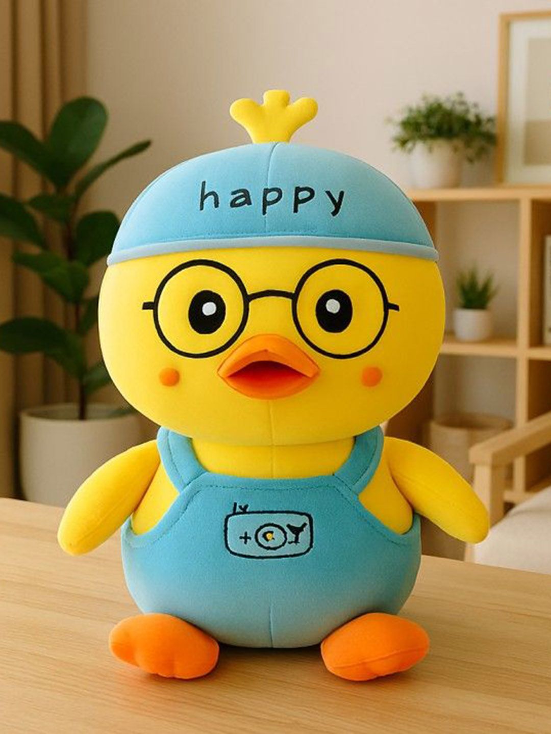 VHE VERA CREATION Kids Stuffed Animal with Cap Happy Duck Plush Toy and Dolls